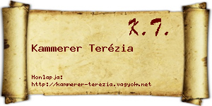 Kammerer Terézia névjegykártya